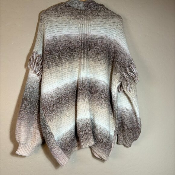 Frye and Co. Knit Open Front Cardigan with Fringe Sleeves Size XL - Picture 5 of 9